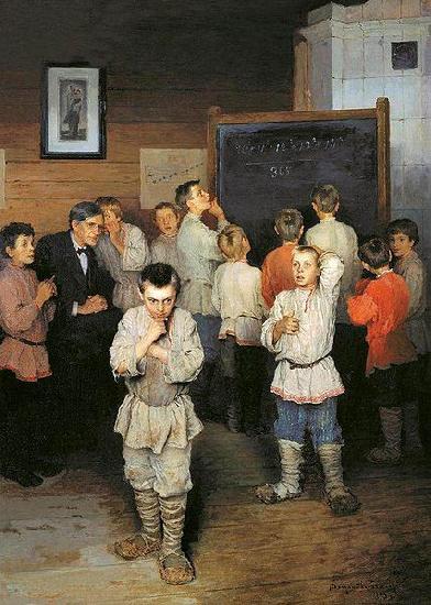 Nikolai Petrovitch Bogdanov-Belsky Mental Calculation. In Public School of S. A. Rachinsky oil painting picture